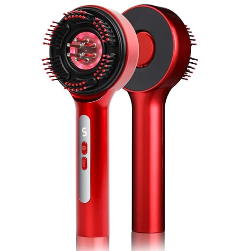 ULDSPR 3-in-1 Electric Scalp Massage Comb Hair Oil Applicator Five-Level Head Scratching Portable Home Massage Comb for Men and Women Ipx7 Waterproof