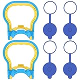 2 Pack 5 Gallon Water Bottle Handle, Stable Ergonomic Water Jug Handle, Drinking Water Bottle Heavy Duty Clip with 4pcs 5 Gallon Water Jug Caps