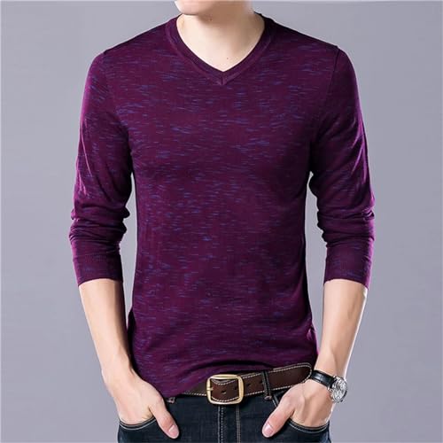 Pull tricoté col en V homme chaud et ajusté pour affronter la routine