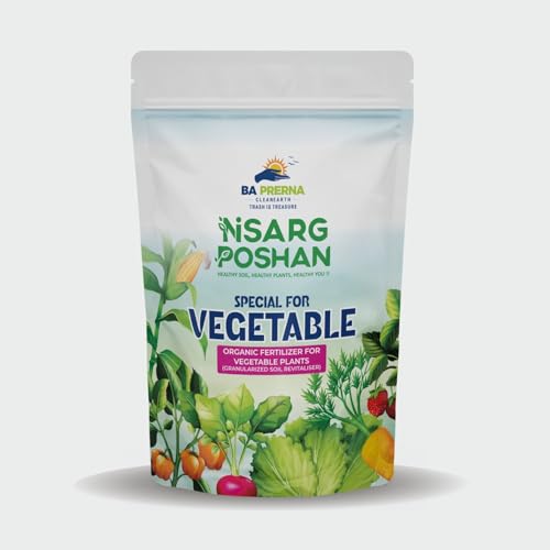 Image of Organic Fertilizer for Vegetable Plants - 1kg | 100% Natural NPK Granules | Boosts Root Growth & Soil Health | For Tomato, Chilli & Kitchen Garden