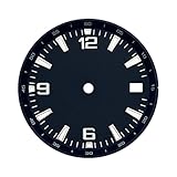 Saharuse Quadrante dell'orologio da 1 Pezzo 31 mm Verde sterile Luminoso Adatto for Accessori di Movimento Automatico NH35 con Finestra della Data(Gray)