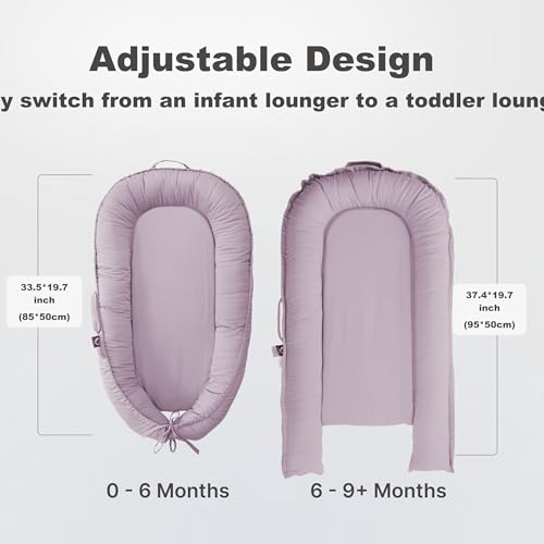 Image of Infant Cushion, Baby Cushion Cover for Baby Girls & Boys, Newborn Essentials for Baby 0-12 Months, 100% Cotton Breathable Cover (Pink)
