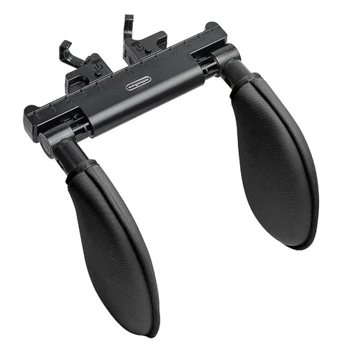 NEUROVEX 車用ヘッドレスト ネックパッド 3Dメッシュ ネックピロー 左右独立180°調整 工具不要 簡単取付 ジュニア・ブースターシート対応 洗えるカバー付き (ブラック)