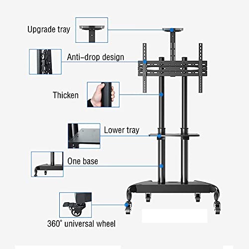 Soporte móvil para TV de 32-70 pulgadas, altura ajustable miniatura 4