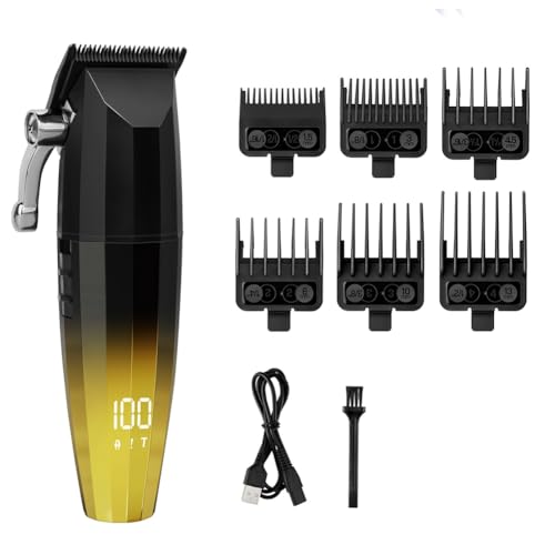 Kznifmk Cortadora de Cabello Eléctrica con Pantalla Digital, Cortadora de Cabello Profesional de Alta Potencia