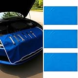 DaisyInner 3 Pcs Magnetic Fender Protectors for Mechanics 42 x 23 Inch Microfiber Fender Cover Mats Pads Protect Car from Scratches and Dust in Repair Universal Fit for Car, Suvs and Truck