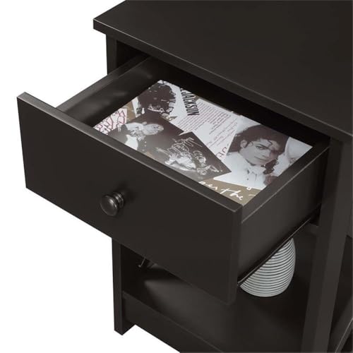 Convenience Concepts Oxford 1-Drawer End Table with Shelf, Espresso