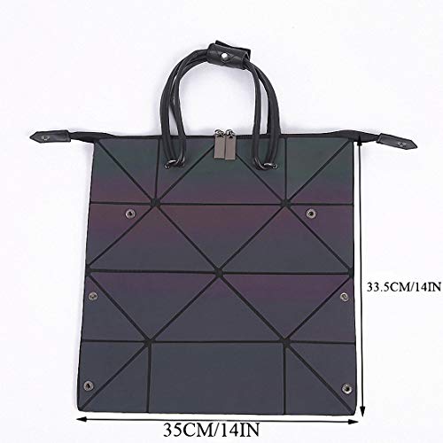Bolso Tote Geométrico Luminoso Holográfico para Mujer miniatura 3