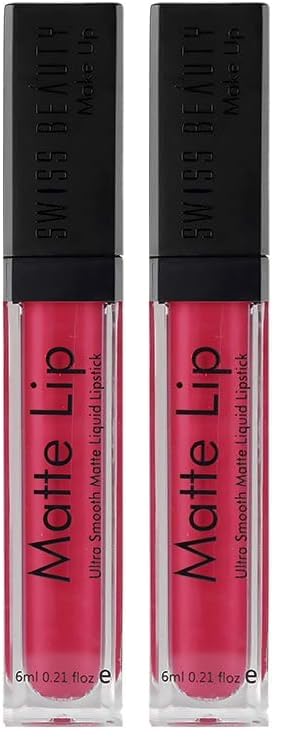 Image of Swiss Beauty Ultra Smooth Matte Liquid Lipstick, Passionate Red 302-04, 6ml - Smooth Lip Color, Weightless Finish, Silky Matte Finish, Iconic Lip, Matte Finish, Matte Lipstick, Liquid Lipstick