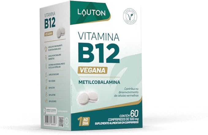 Vitamina B12 Metilcobalamina 9,94mcg - 60 Cps - Lauton