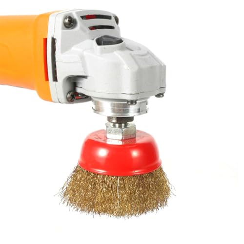 PRETYZOOM Drahtbürste Tassenbürste 3.00In Cup Brush Für Bohrmaschine Und Winkelschleifer Mit Beschichtetem Stahldraht Zum Entrosten Polieren Entgraten Und Oberflächenbehandlung
