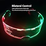 Fency LED Light Up Glasses, LED Visor, Luminous, Cyberpunk Futuristic Cosplay Glasses for Adults - Image 4