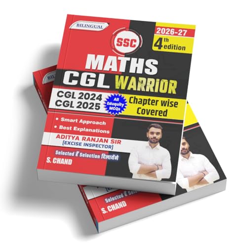 Image of SSC Maths CGL Warrior Book 2026 - 2027 (4th Edition) | By Aditya Ranjan Sir | Math - Chapter wise, Eduquity MCQ, Best Explanations | Tier 1 & 2 Exams | Mathematics for SSC CGL Exam (Bilingual)