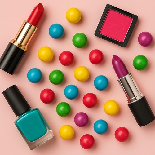 MIJOMA Rainbow Gumballs – 3x200g Kaugummikugeln Nachfüllpackung, Fruchtgeschmack, für Kaugummiautomaten, glutenfrei, halal, bunte Kaugummis, 600g Nachfüllkaugummis