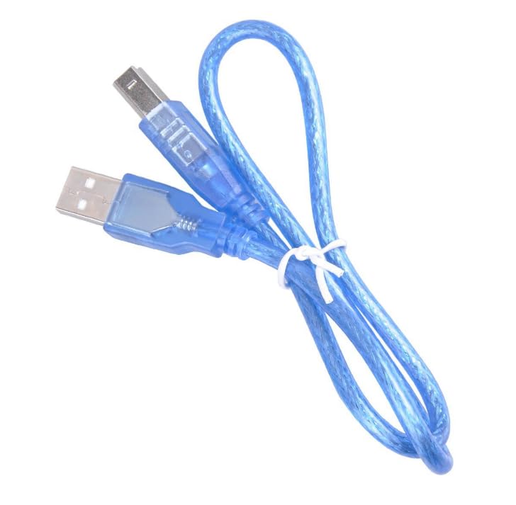 Image of 30cm Blue USB Mini USB Micro USB Cable for Uno R3 Nano /MEGA 2560 /Leonardo /Pro Micro /DUE Electronic Components (PACK OF 1)