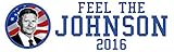 HZ Graphics Magnet Gary Johnson for President 2016 Feel The Johnson Vinyl Magnetic Car Bumper Magnet Sticker 5'