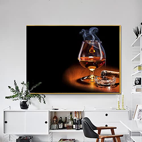 Affiche gracieuse brun pour salon d'un gentleman amateur de whisky