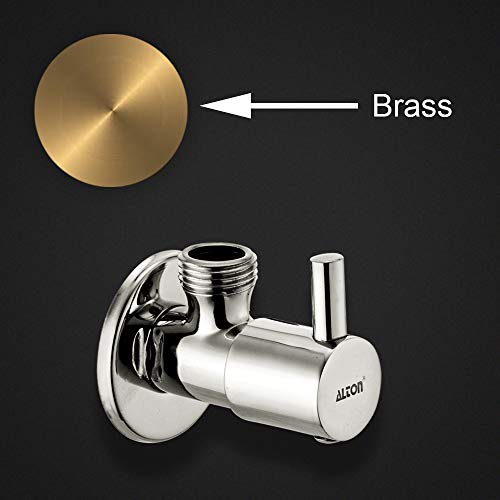 ALTON ALT2025, Brass Angle Valve With Wall Flange, Chrome (2-Piece Set)