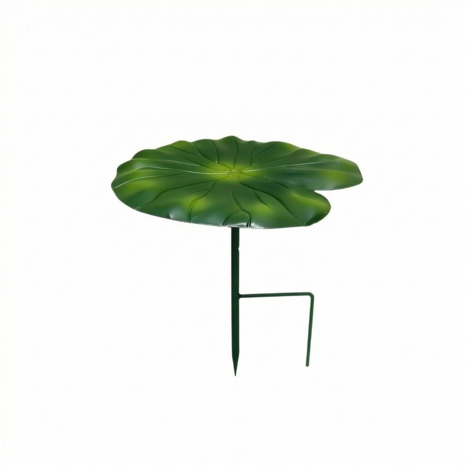 Molded Veins Lotus-Leaf-Shaped Shade Ornament Green Leaf-Shaped Plant Shade Decorative Potted Plant Ornament, Green-image-0
