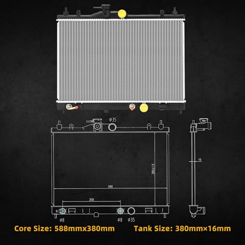 Image of DWVO Radiator Compatible with Nissan 2007 2008 2009 2010 2011 Versa 2009 2010 2011 2012 2013 2014 Cube 1.6L 1.8L L4