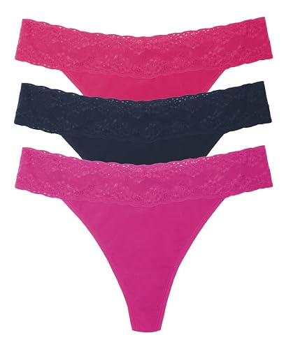 Natori Women's Bliss Perfection One Size Classic Thong 3-Pack
