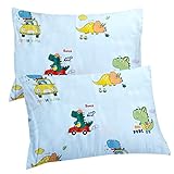 Vegena Kinder Kissenbezug - 2 Stück Baumwolle Kopfkissenbezug mit Umschlagverschluss, 40x60 cm Baby Kleinkind Kissen Kissenbezüge für Kinderwagen, Baby-Kissenbezug für Jungen Mädchen Bettwäsche