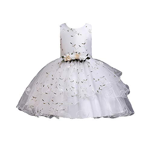 Vestido de tutú bordado con encaje de alta costura BaronHong en tul para niñas