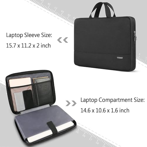 Image of Ytonet Laptop Case 16 inch, 15-15.6 Inch TSA Laptop Bag Sleeve with Handle | Compatible with MacBook Pro Lenovo HP Dell Notebooks, Slim Coputer Cover, Water Resistant Coputer case for Men Women, Black