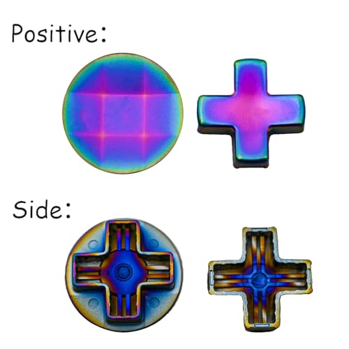 Image of 2 Pcs Metal D-pads for Xbox One Elite Series 2 ,Replacement Parts Metal D-pads Kits for Xbox One Elite Series 2Controller (Rainbow) [video game]