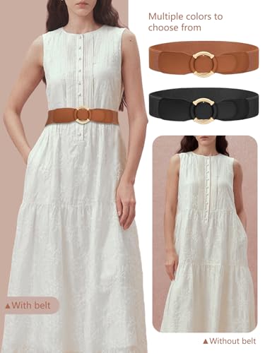 Women Elastic Waist Belt Fashion Stretchy Ladies Belt for Dresses3