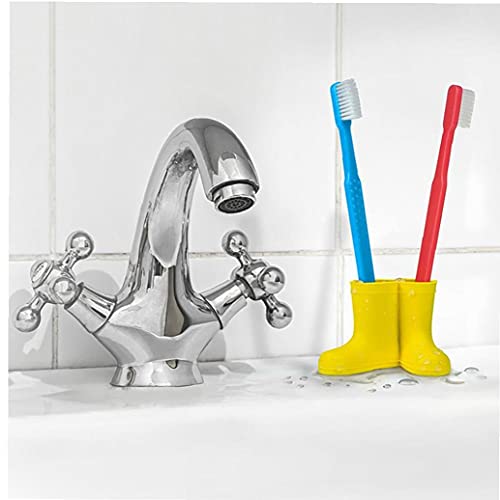NIDONE 1pc regenlaars tandenborstel en tandpastahouder voor badkamer netjes en decoratie geel - Afbeelding 6