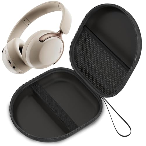 Image of Sounce Headphone Case for GOBOULT Soniq Bluetooth Headphones | Portable Carrying Case Cover | Hard EVA Shell Travel Storage Case with Shockproof, Waterproof, and Premium Protective Cover - (Black)