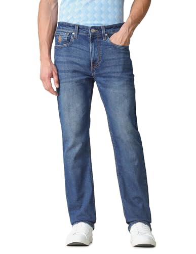 Image of U.S. Polo ASSN. Denim Jeans for Men, Slim Straight Fit Men Jeans for Office & Regular Wear