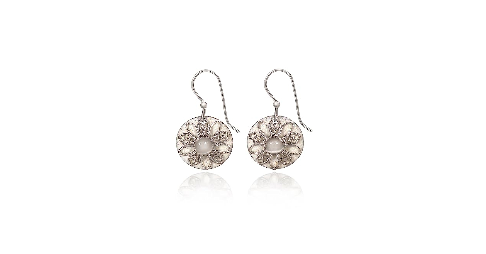 Amazon.com: Silver Forest- Silver Flower on Sparkling White