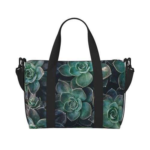 Sac de voyage imprimé succulent vert finies les valises lourdes