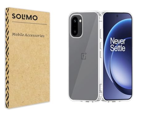 Image of Amazon Brand - Solimo Compatible with OnePlus 15R 5G Case Cover Transparent Non-Slip Hard PC Shockproof Bumper Protective Back Cover - Clear