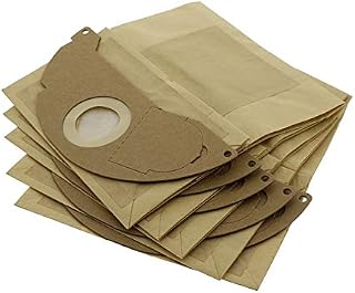 FIND A SPARE 5 Pack Brown Paper Filter Bags For Kärcher 69043220, Wet and Dry A2000 A2099 WD2.000 WD2.499 Series Vacuum Cleaner