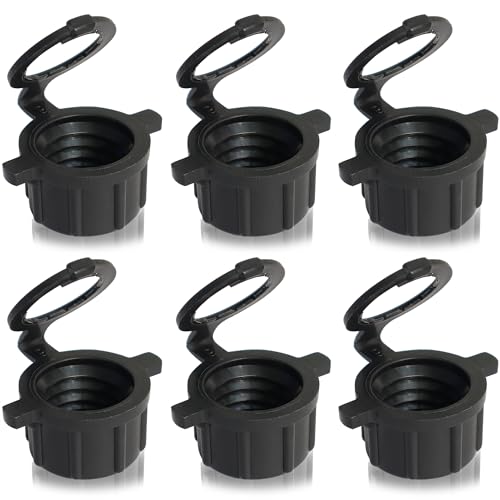 Niwicka 6 PCS Racing Vent Caps Fit Vp Jug Can 24 mm Black 3045 Vent Caps Replacement for 3/5.5 Gallon VP Fuel Motorsports Jug Racing Square Motorsport Container
