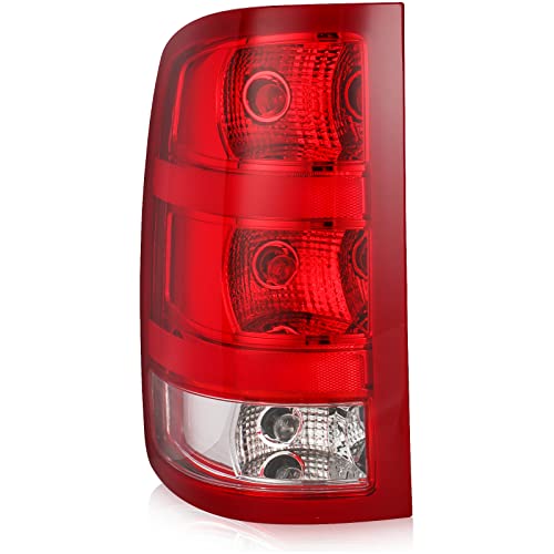 Tektend Tail Light Assembly Compatible with 2007-2013 GMC Sierra 1500 2500HD 3500HD Factory Style Pickup Truck Taillight Rear Brake Lamps OE Replacement Driver Side