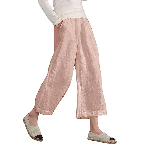 Pantalon de sport en lin femme de qualité supérieure en fibres naturelles respirantes