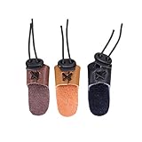 3pcs Single- Finger Gloves Archery Thumb Ring Leather Thumb Guard Finger Protector Archery Finger Shooting Glove for