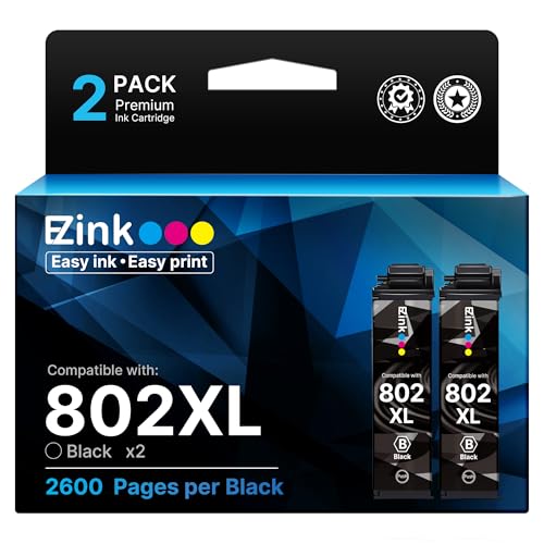 EZ INK Epson 802XL Remanufactured 2-Pack for WF-4740