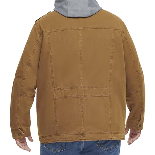 Image of Levi's Men's Washed Cotton Hooded Military Jacket (Regular & Big & Tall Sizes)