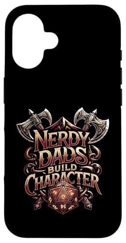 Nerdy Dads Build Character Funny RPG Dice Tabletop Gamer �X�}�z�P�[�X iPhone 16 �p