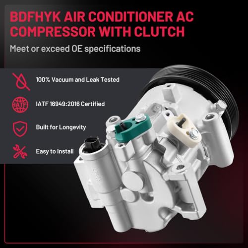 BDFHYK Air Conditioning A/C Compressor with Clutch Compatible with Toyota Corolla 1.8L 2014-2022, Corolla iM 1.8L 2017-2018, Replacement 88310-02850 88310-02851 88310-02852 88310-12B30