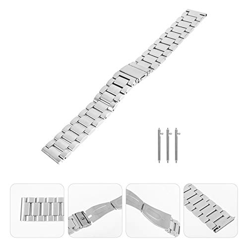 VILLCASE Compatível para Galaxy Relógio de Prata 3 Faixa De Relógio de Metal Relógio Pulseira de Tir