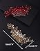 FXmimior Bridal Red Hair Comb Hair Accessories Wedding Headpiece Crystal Rhinestone for Bridal Bridesmaid Women