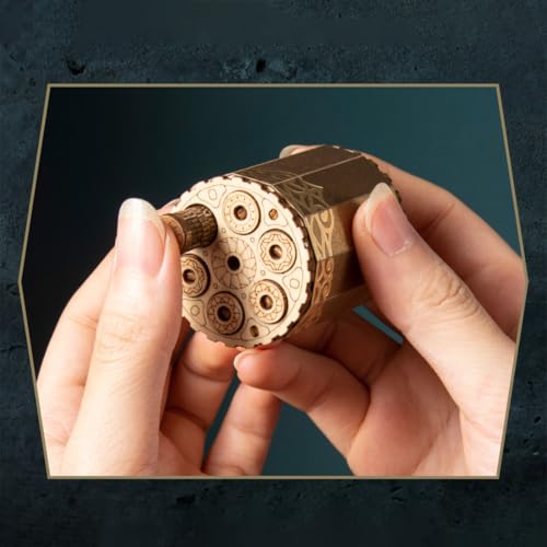 ToyGhillied Giocattolo puzzle in legno 3D, con pistola in legno, realizzato a mano, 3D, compatibile con palline di legno, con struttura Mortise e Tenon, 318 pezzi