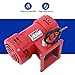 LALABU Electric Air Raid Siren, 120dB 110V 400W Motor Driven Siren Alarm Industrial Alarm for Home Outdoor, IP44 Red