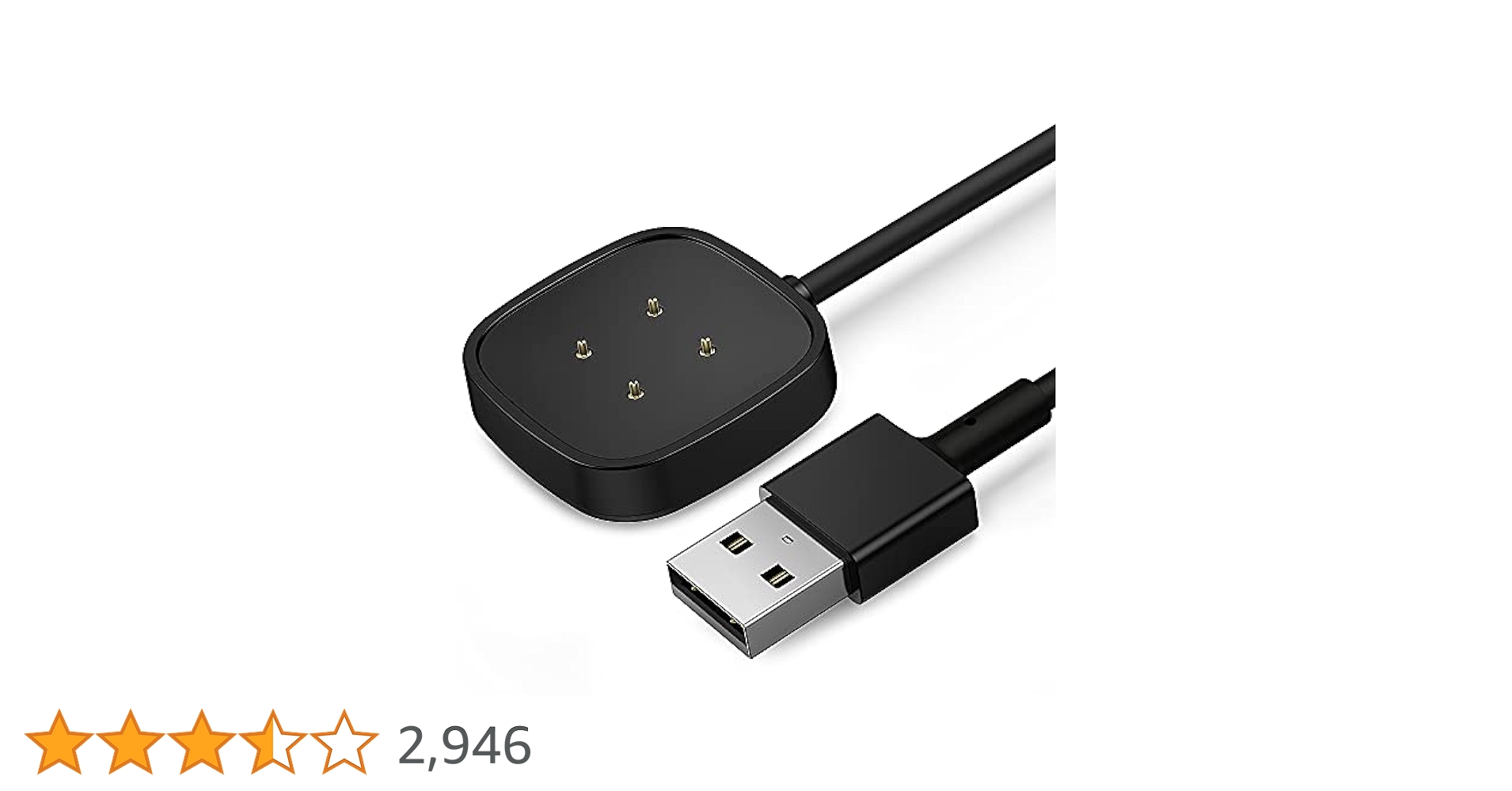 TUSITA 1.8M 充電ケーブル 対応 フィットビット Fitbit Sense 2, Sense/Versa 4, Versa 3 充電器 - USB 磁気充電 チャージングケーブル - スマートウォッチアクセサリ